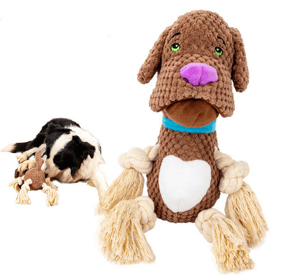Dog Plush Toy Vocalization Bite-resistant Cotton String Pets dealsniper-net