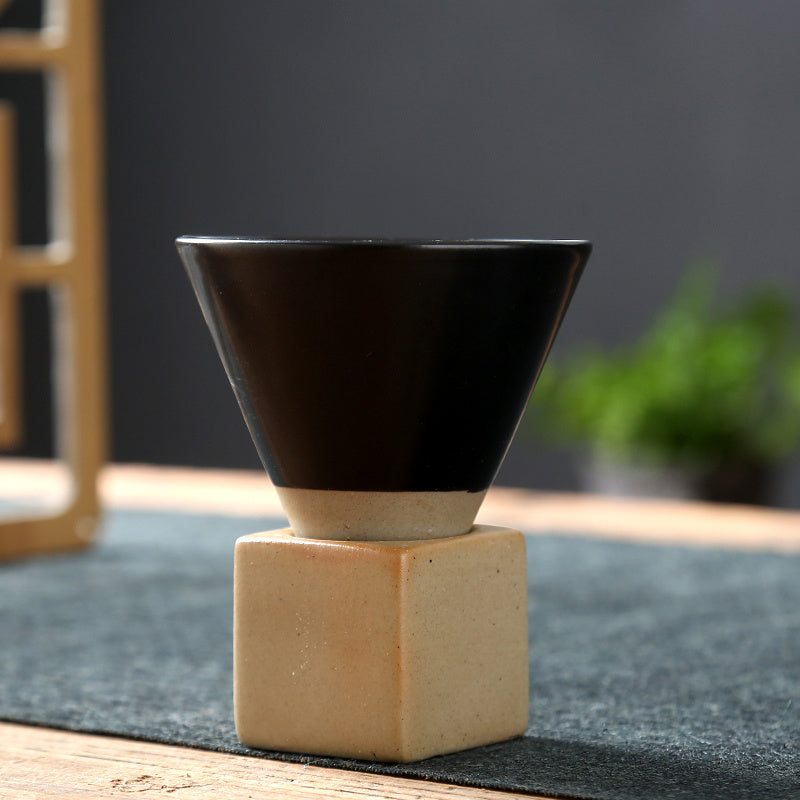 Stoneware Espresso Cup Vintage Ceramic Kitchen DealSniper.net Black 200ml