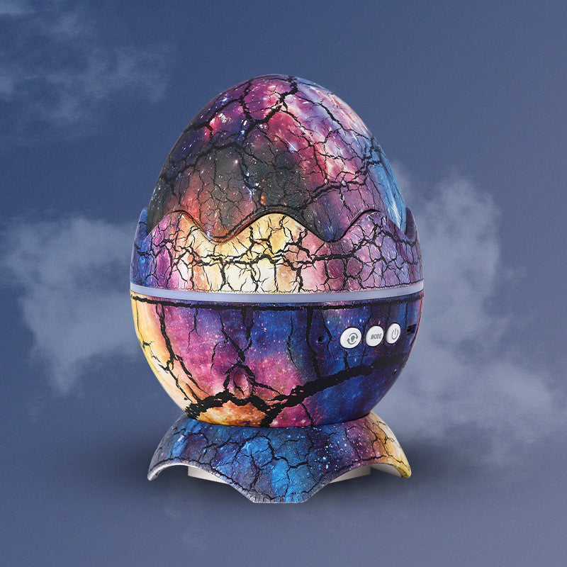 LED Dinosaur Egg Star Galaxy Projection Lamp Bluetooth Music Home Decor Gym From House Interstellar Blue USB