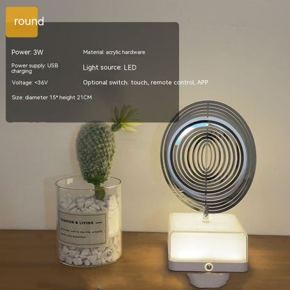 Creative Three-dimensional Rotating Ambience Light Bedroom Home Decor Gym From House 16 Mobile Phone Round USB