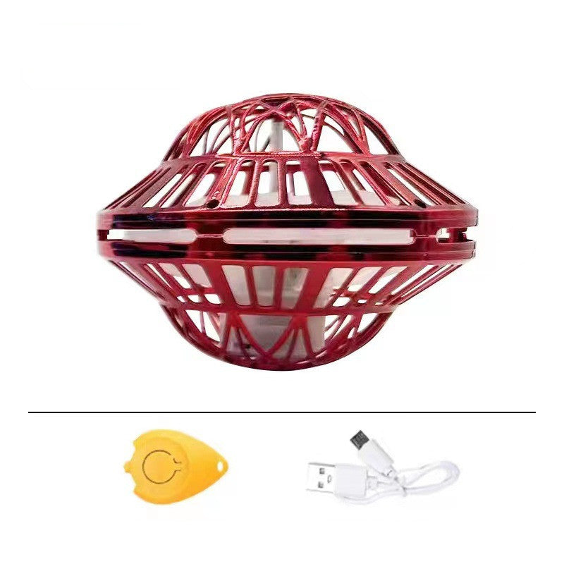 Children's Fall-resistant Gyroscopic Flying Machine Toys Kids dealsniper-net Red Flat Ball USB