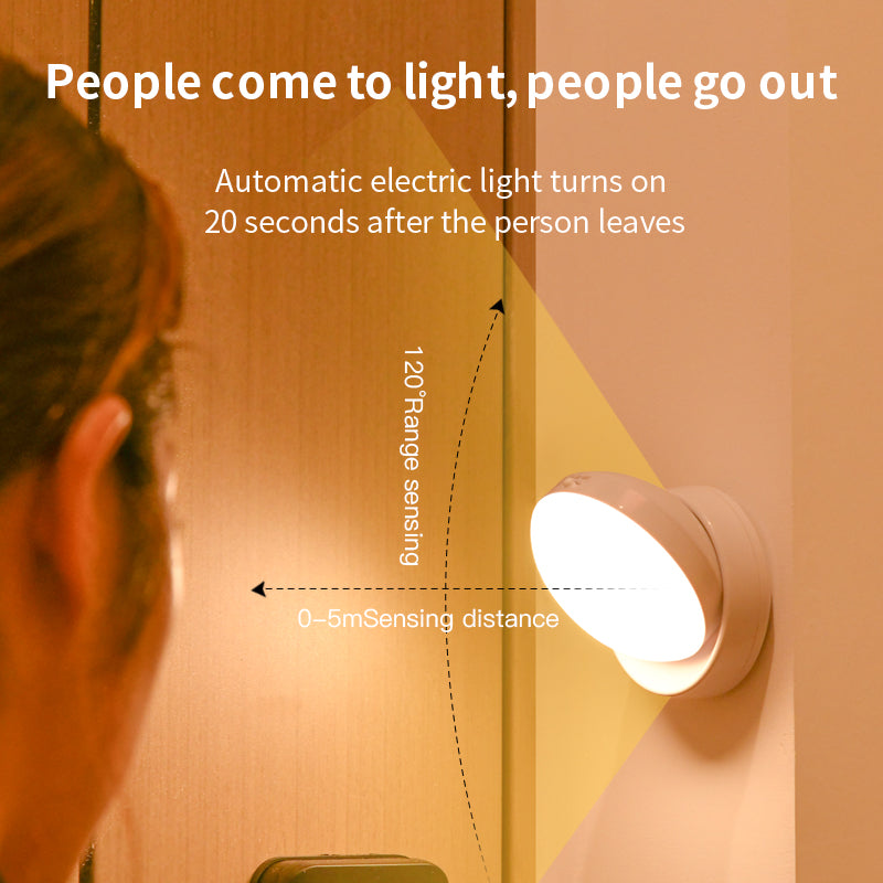 Rotating Human Body Sensor Light Corridor Garage Light Wardrobe Light Home dealsniper-net