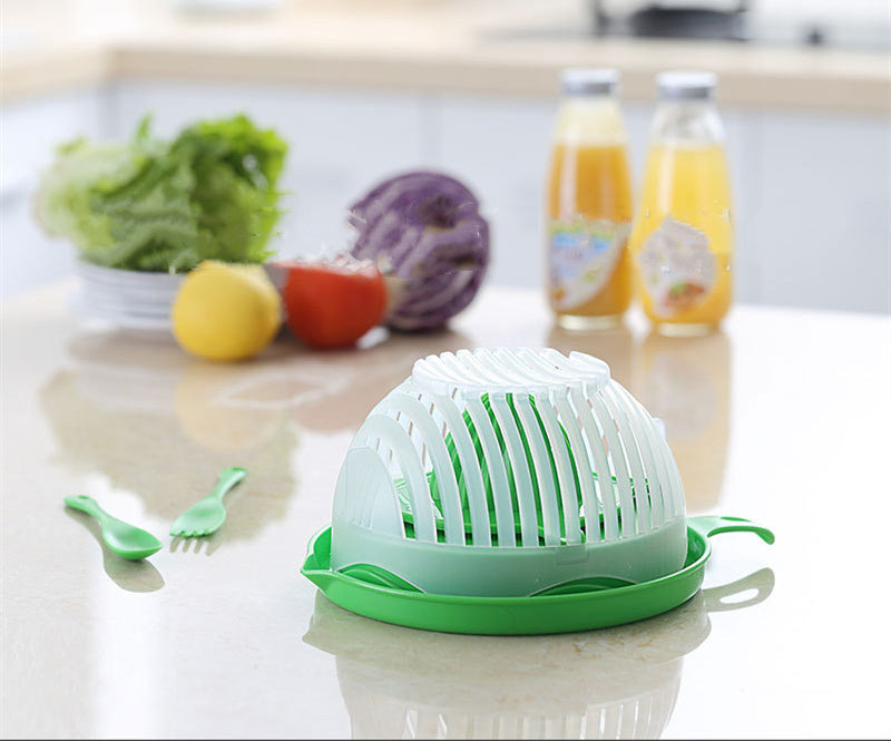 Creative Salad Cutter Fruit and Vegetable Cutter Kitchen dealsniper-net Green