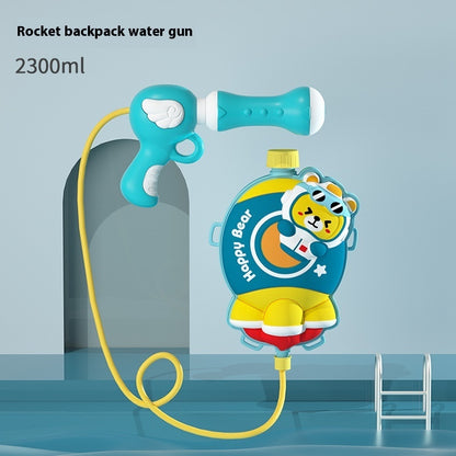 Children's Cartoon Backpack Water Gun Water Beach Toys Kids dealsniper-net 2300ml Rocket