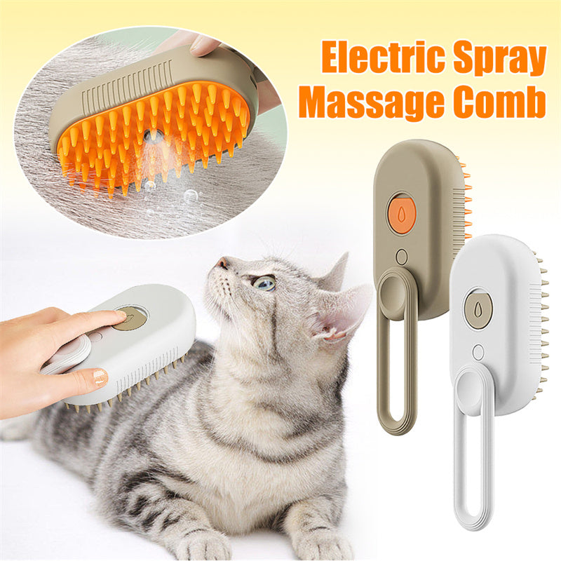 Cat Steam Brush Steamy Dog Brush 3 In 1 Electric Spray Cat Hair Brushes Pets dealsniper-net