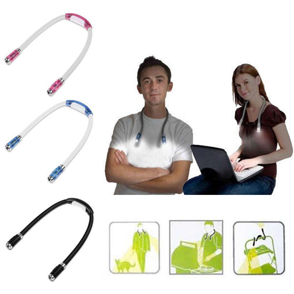 Flexible Neck Hug Book Light With LED Reading Lamp Gadgets dealsniper-net