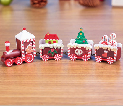 4pcs Mini Wood Train Toys Kids DealSniper.net Brown