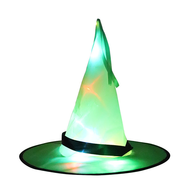 Halloween Decoration Witch Hat LED Lights Halloween Elf Ears Kids Deals DealSniper.net Green Glow