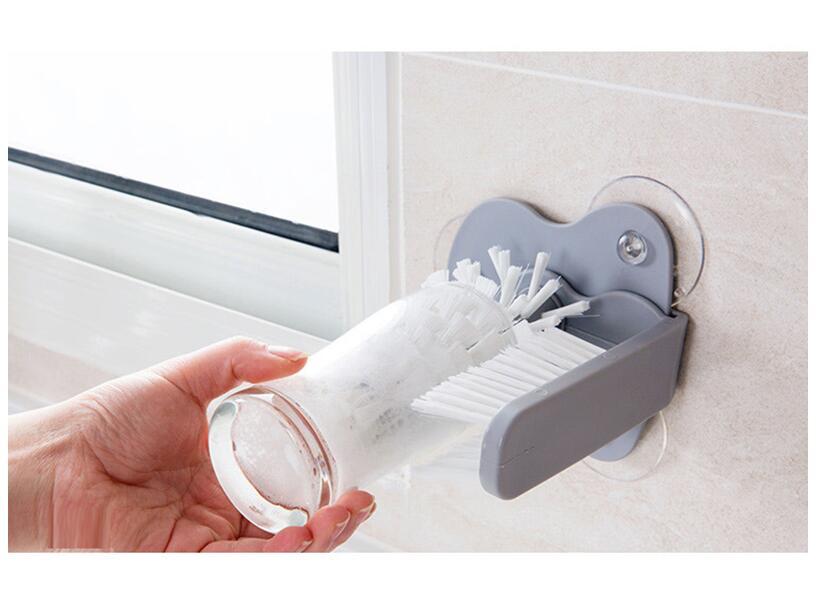 Creative suction wall lazy cup brush glass cleaning brush Kitchen dealsniper-net