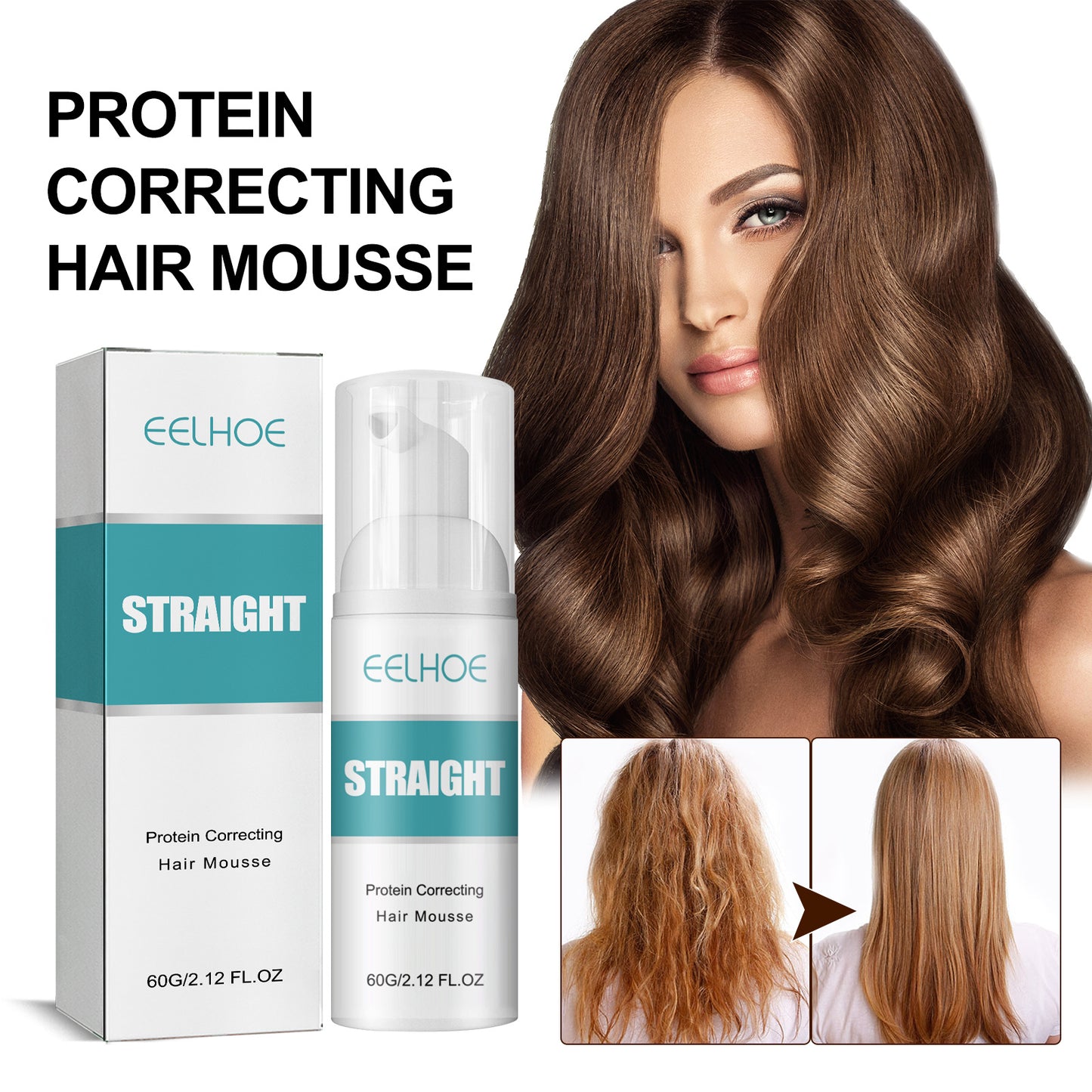 EELHOE Hair Straightening Mousse Smoothing Conditioner