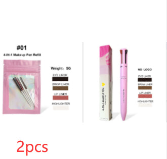 Four-in-one Cosmetic Brush Four-color Highlight Beauty Gym From House 400 Mg Set 2pcs