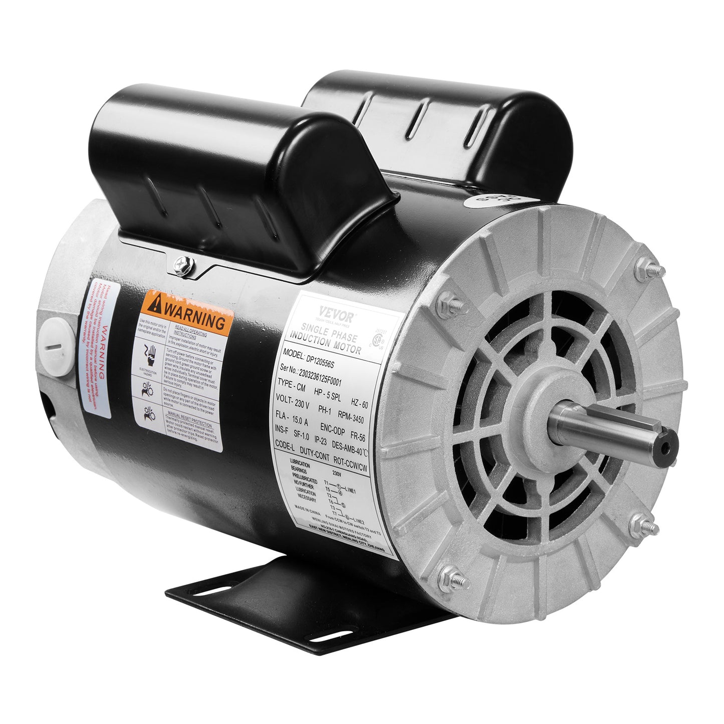 Air Compressor Motor 230V 15 Amps Electric Motor