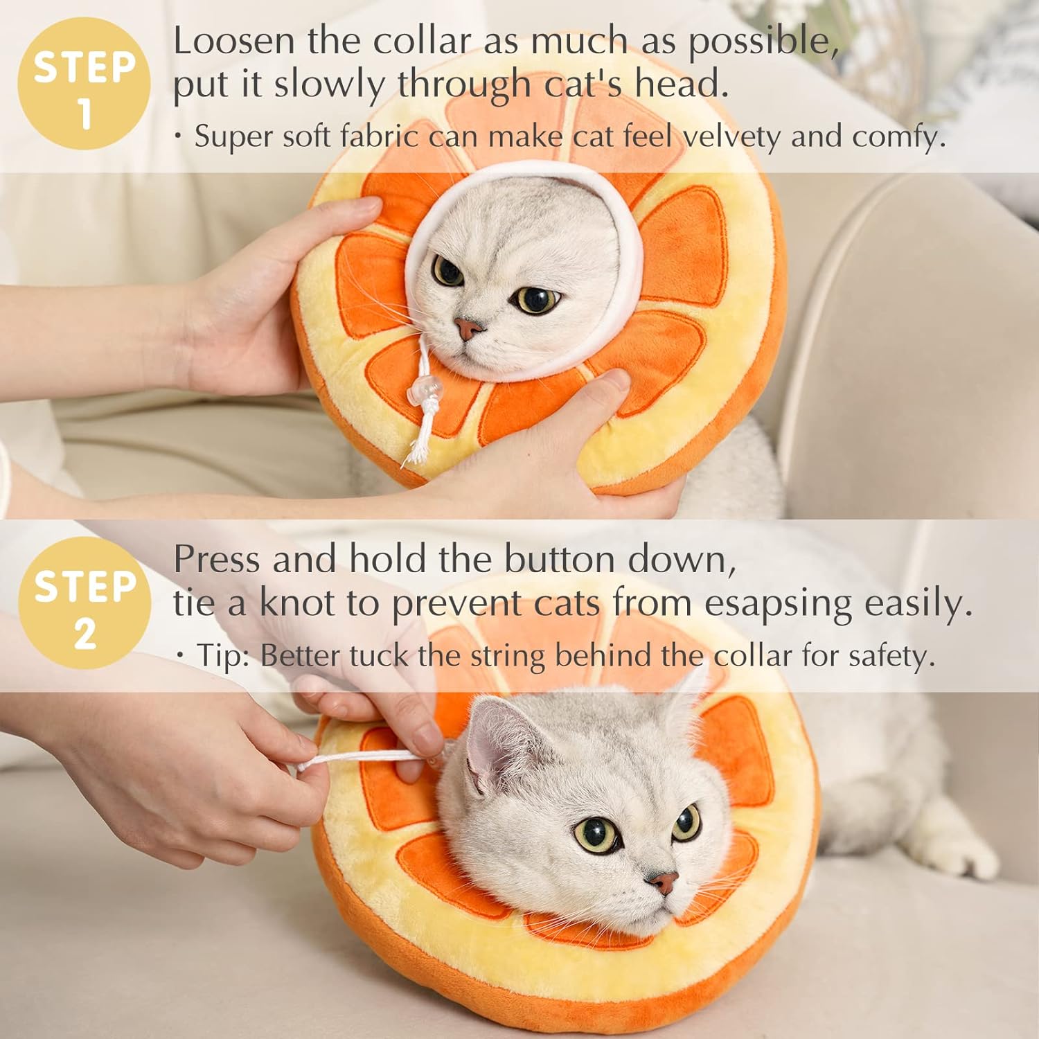 Cute Cat Collar Cone For Recovery After Surgery Pets dealsniper-net