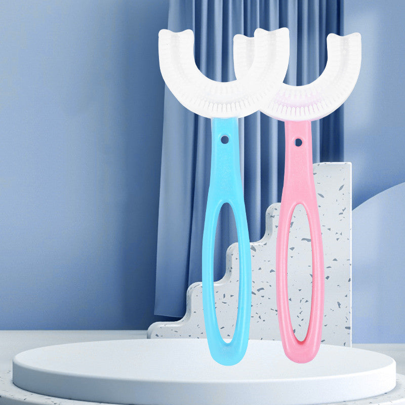 Children's U-shaped Food Grade Soft Rubber Toothbrush Health dealsniper-net