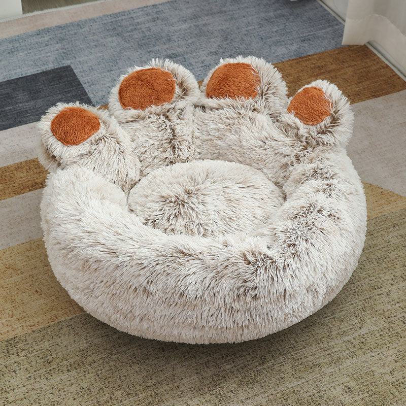 Plush Cathouse Doghouse Pet Bed Winter Warm Pets Gym From House Gradient Coffee 50cm