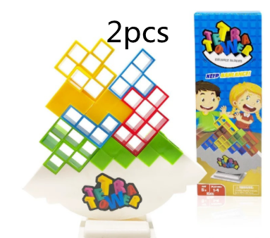 Balance Stacking Board Games Kids Adults Tower Block Toys For Family Parties Travel Games Boys Girls Puzzle Buliding Blocks Toy Kids dealsniper-net Portable 16blocks2pcs