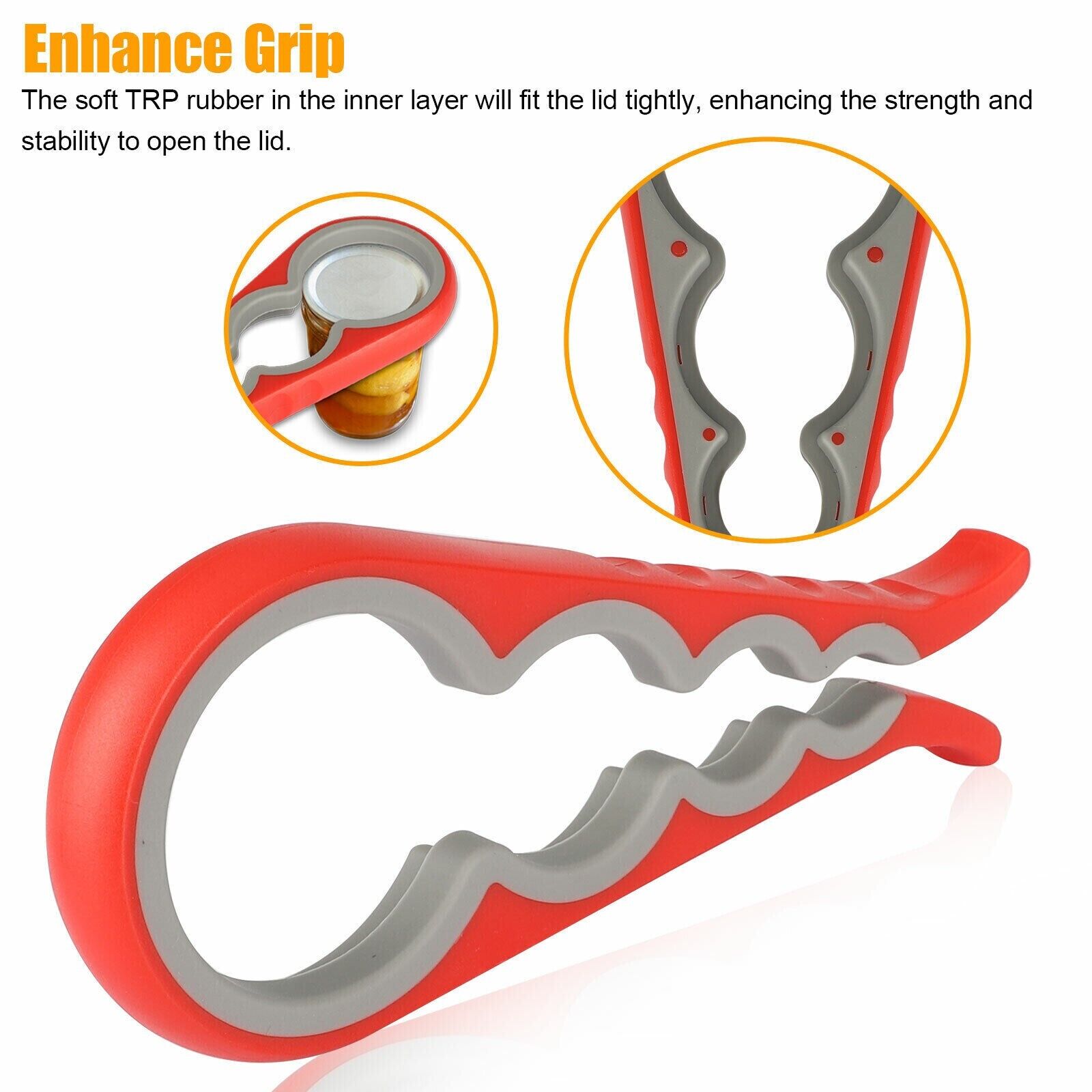 Adjustable Multifunctional Can Opener Jar Lid Gripper Kitchen For Elderly Senior Kitchen DealSniper.net