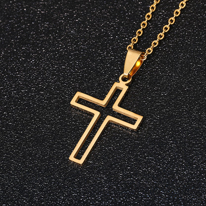 Stainless Steel Cross Necklace Jewelry Fashion Jewelry Gym From House Gold1
