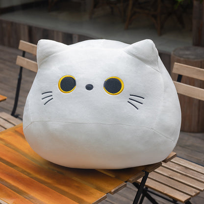 New Cute Cat Plush Doll Women Gym From House White Cat Yellow Eye 10cm