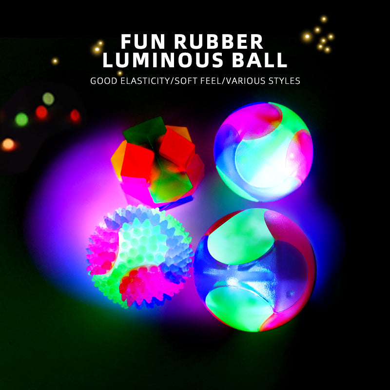 Small Dog Pet Training Interactive Luminous Elastic Ball Pets Gym From House