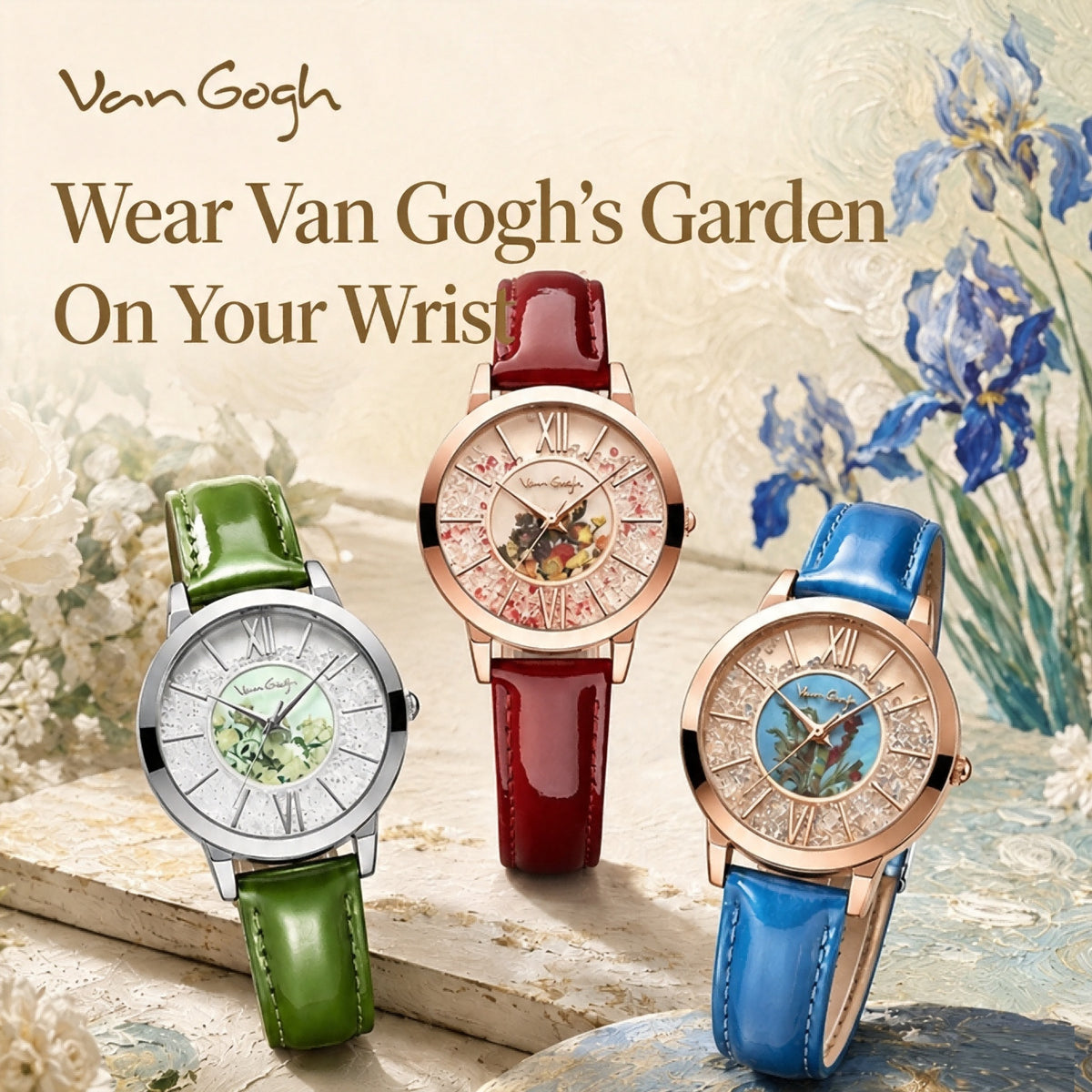 Van Gogh Women's Artistic Quartz Watch Leather Strap Jewelry DealSniper.net