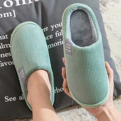 Indoor Corduroy Shoes Warm Plush Home Slipper Anti Slip Floor Women Gym From House