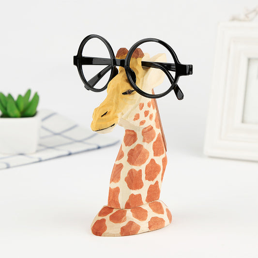 Solid Wooden Creative Fashion Glasses Frame Home Decor dealsniper-net Giraffe