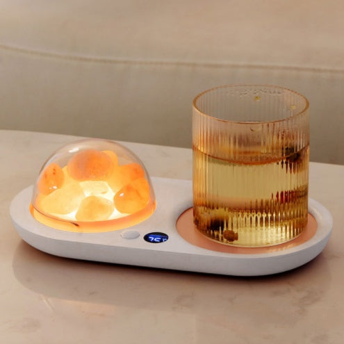 Electric Waterproof Touch Cup Warmer Heating Mat Pad Heater Kitchen dealsniper-net White salt stone 220V US