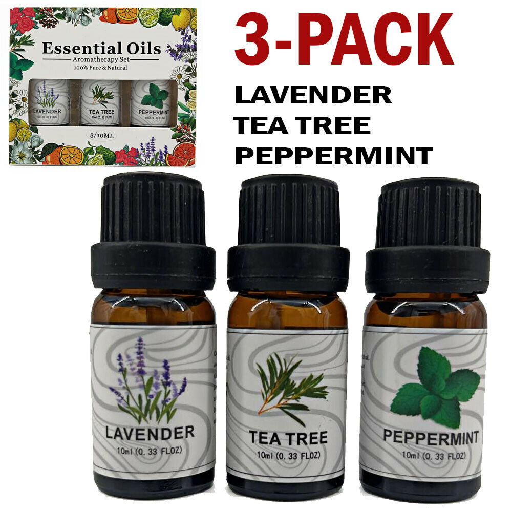 3 Pack - Aromatherapy Essential Oils Gift Set For Humidifiers Oil Diffuser Mist Health dealsniper-net