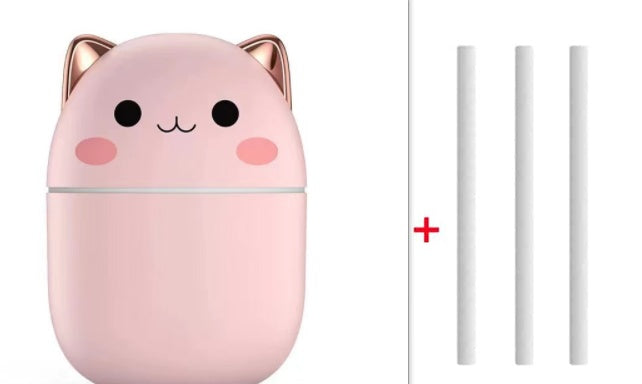 Mini Humidifier New Cute Pet Desktop Office Home Decor Gym From House A301 Cherry Blossom Powder With 3pcs filter element