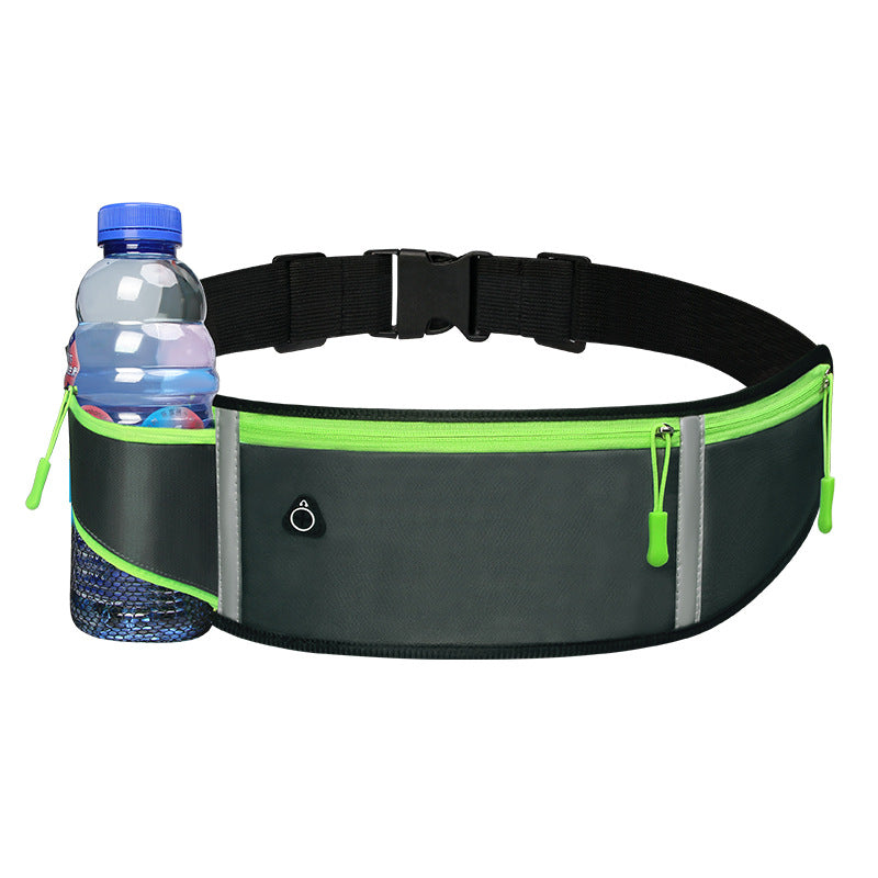 Sports Waist Bag With Pocket Light Slim Zip Running Belt Sports Gym From House Simple version kettle gray