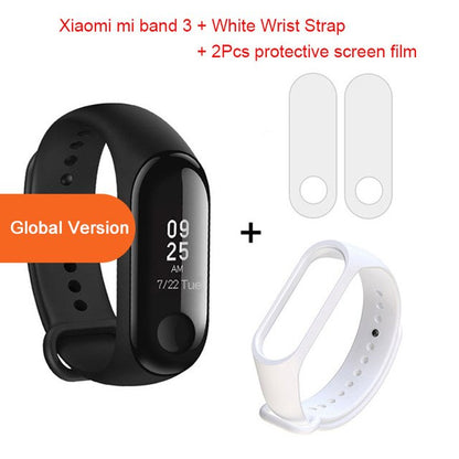 Global Version Xiaomi mi band 3 Fitness Tracker Smart Bracelet Jewelry Gym From House Add white wrist strap