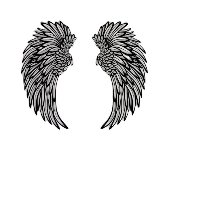 Carved Metal Wall Decor Art With Light Angel Wings Decoration House DealSniper.net