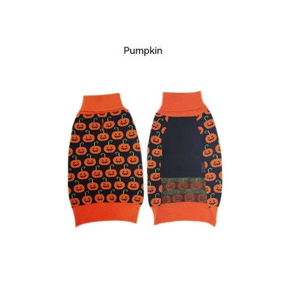 Halloween Dog Sweaters Pet Costume Teddy Warm Leisure Sweater Pets dealsniper-net Orange Small Pumpkin L