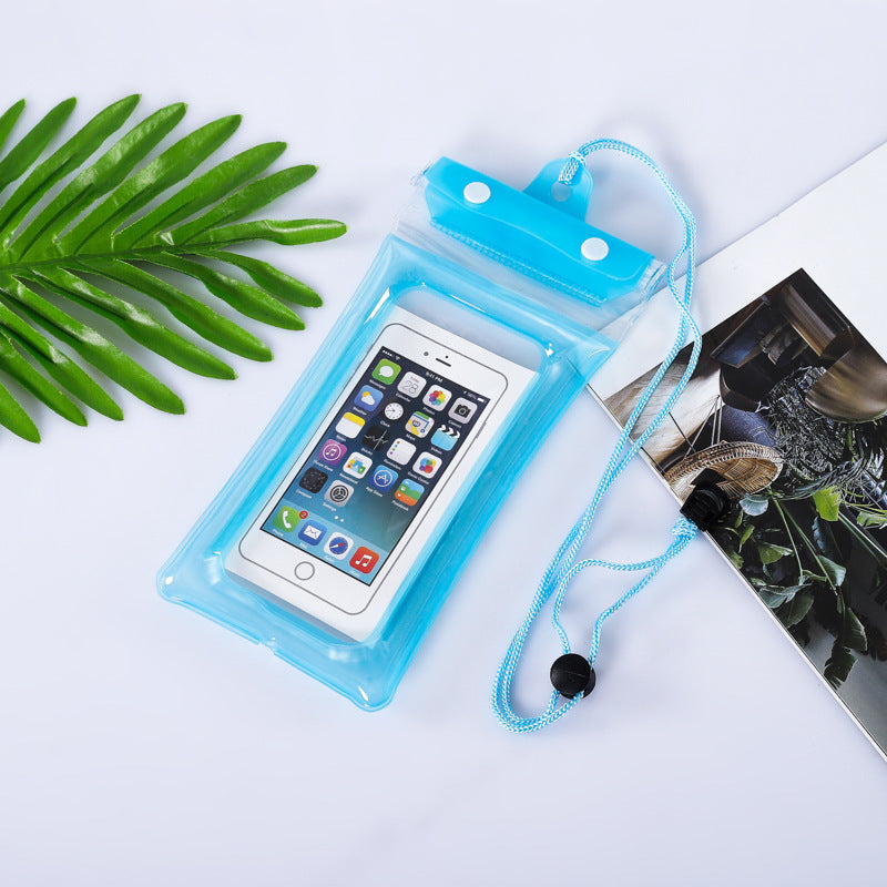 Inflatable Floating Touch Screen Mobile Phone Electronics DealSniper.net Translucent Blue Free Size