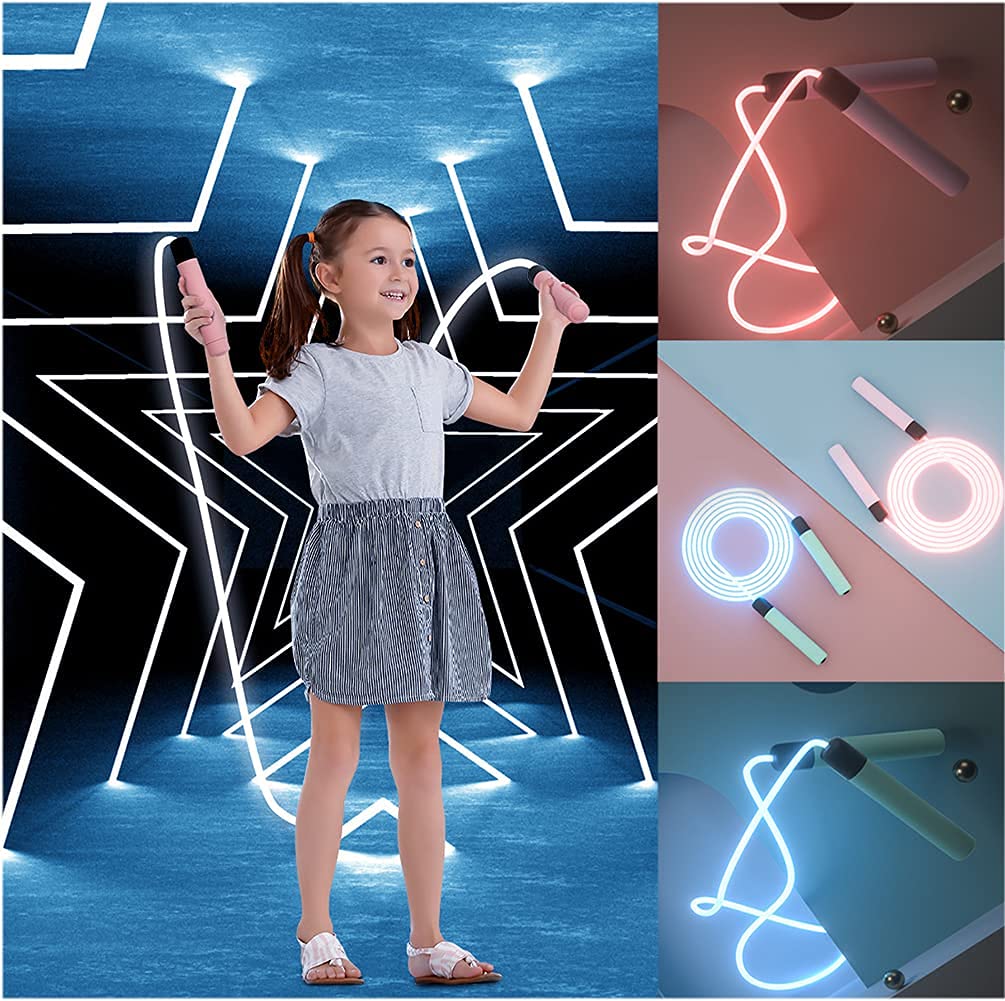 Luminous Rope Tangle-Free Rapid Speed Jumping Rope Crossfit Kids Gym From House