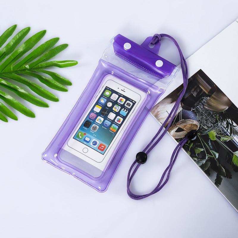 Inflatable Floating Touch Screen Mobile Phone Electronics DealSniper.net Transparent Purple Free Size