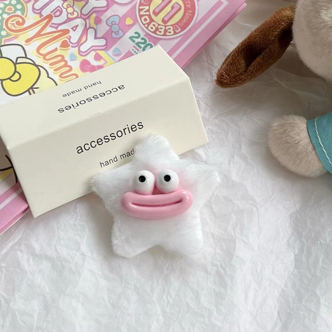 Girly Heart Plush Duckbill Clip Beauty DealSniper.net No.3 White