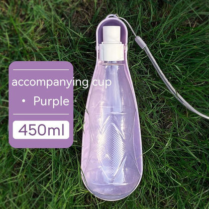 Water Cup Outdoor Portable Folding Dog Water Bottle Pets dealsniper-net Purple 450ml