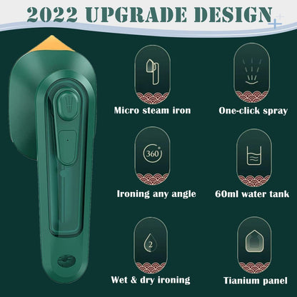 Handheld Portable Garment Ironing Machine Steam House dealsniper-net Dark Green EU