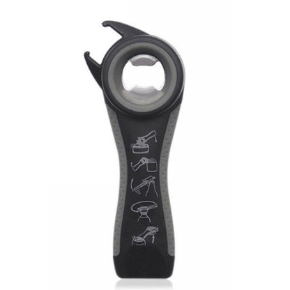 5 in 1 Creative Multifunction Stainless Steel Can Opener Beer Bottle Opener Kitchen DealSniper.net Black Gray