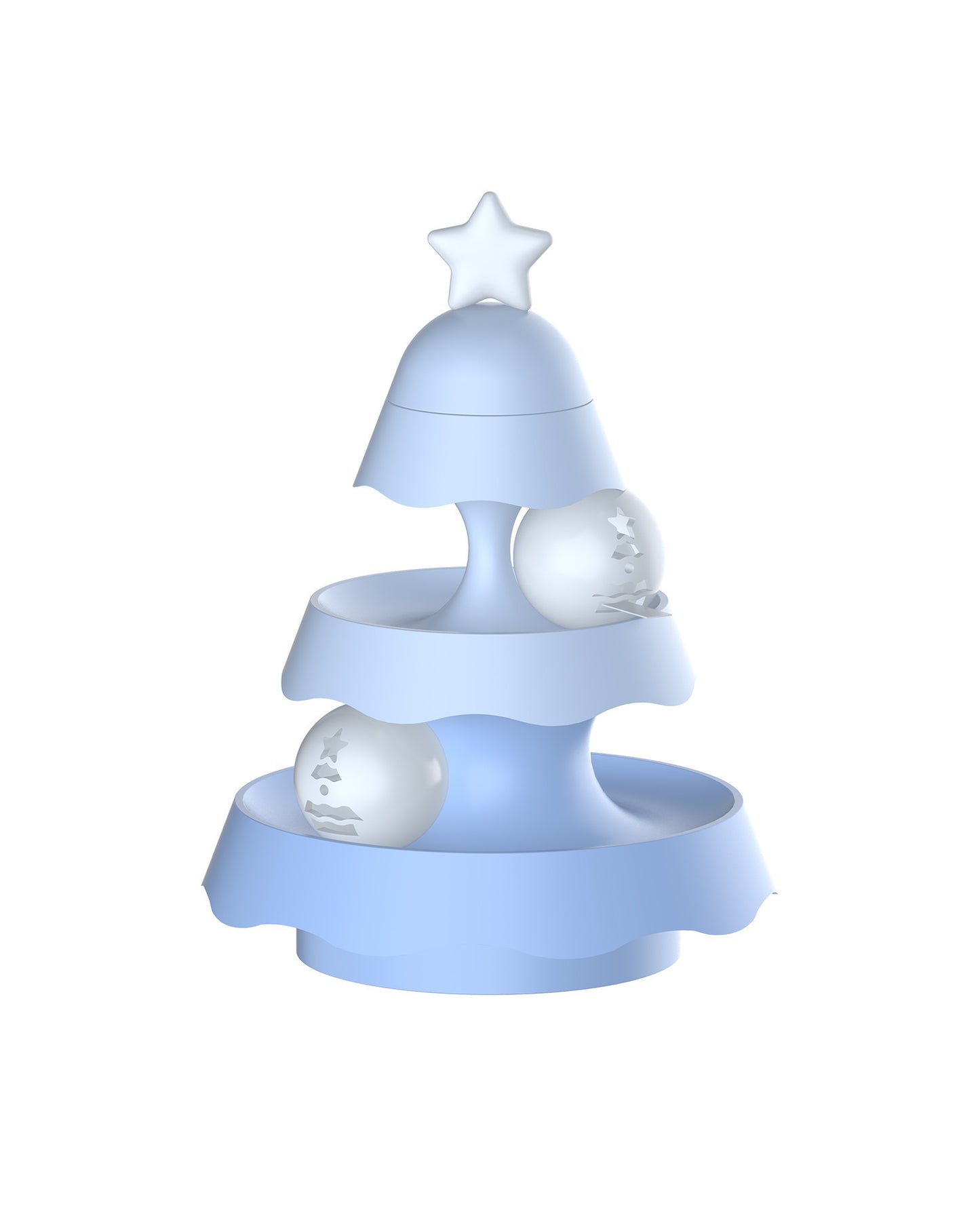 New Christmas Tree Mini Three-layer Track Pets dealsniper-net Peacock Blue