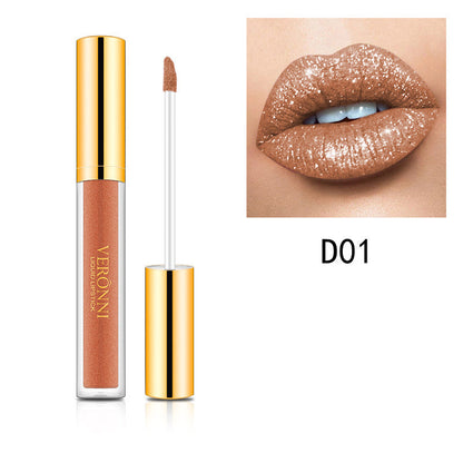 Diamond Pearl Magic Color Shiny Matte Metal Lip Gloss Lipstick Beauty DealSniper.net D01