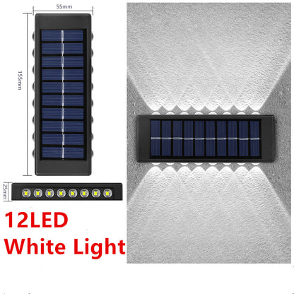 Solar Outdoor Garden Light Up And Down Glowing Atmosphere Garden dealsniper-net 12LED white White 1PCS
