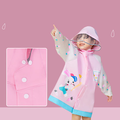 Kindergarten Schoolbag Cloak Big Eaves Cartoon Raincoat Kids dealsniper-net