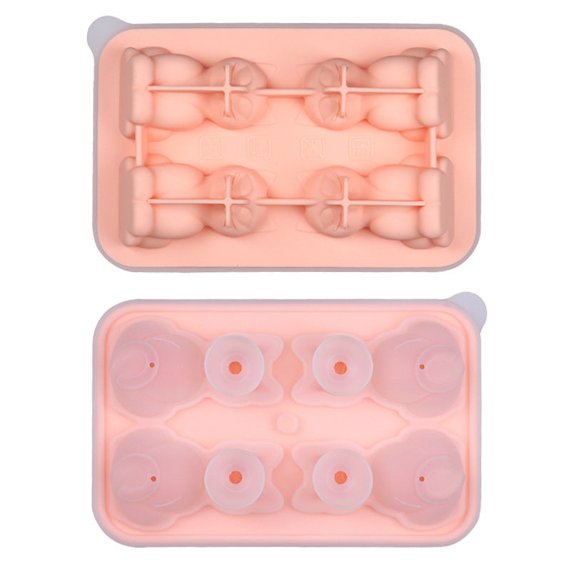 Cat Ice Tray Silicone Mold Household Kitchen dealsniper-net Pink Cat Ice Tray