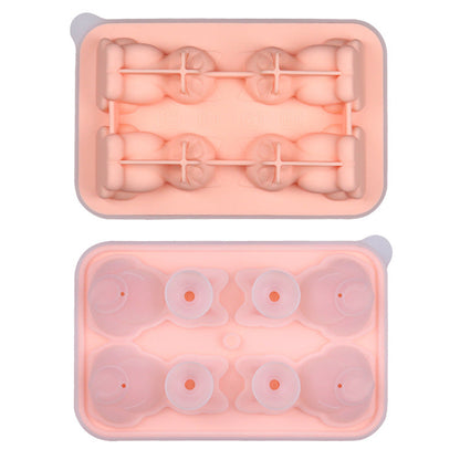 Cat Ice Tray Silicone Mold Household Kitchen DealSniper.net Pink Cat Ice Tray