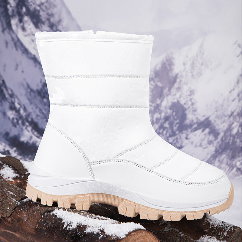 Winter Snow Boots For Women Outdoor Thickened High-top Plus Velvet Shoes Fashion Platform Ankle Boots Keep Warm Plush Shoes Women DealSniper.net