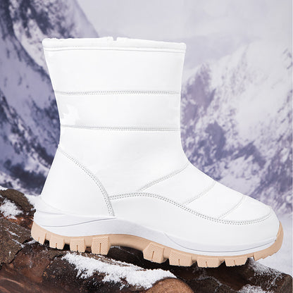 Winter Snow Boots For Women Outdoor Thickened High-top Plus Velvet Shoes Fashion Platform Ankle Boots Keep Warm Plush Shoes Women DealSniper.net
