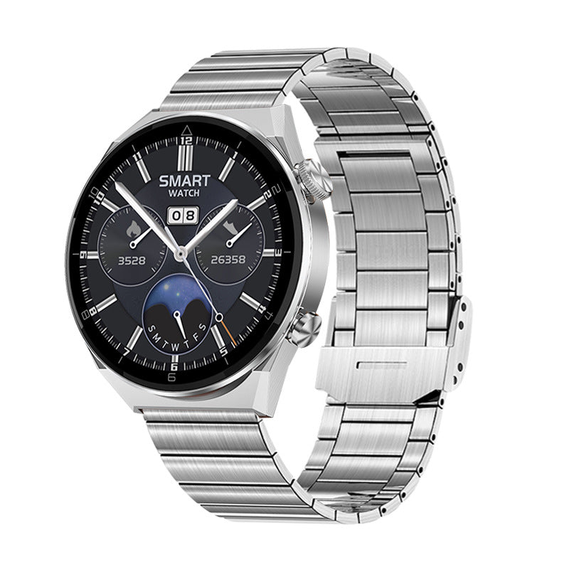 DT3promax Smart Watch Bluetooth Wireless Charger Jewelry dealsniper-net Bamboo Joint Silver Steel